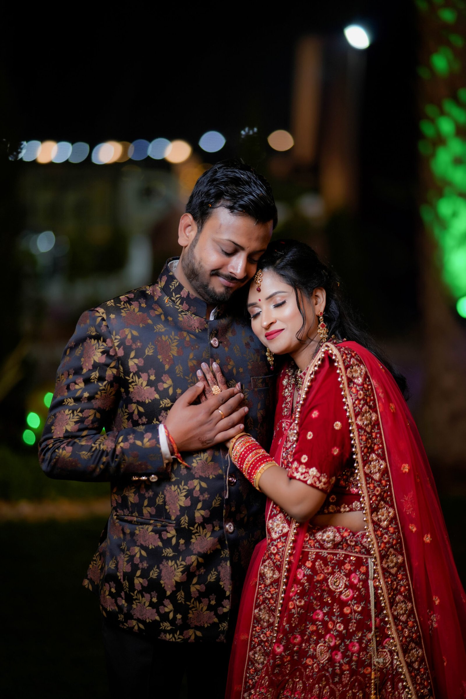 Wedding portrait — golden hour
